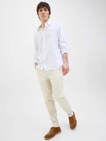 Брюки JACK & JONES TACE SUMMER LINEN BLEND CHINO модель 12248604_Feather Gray Фото