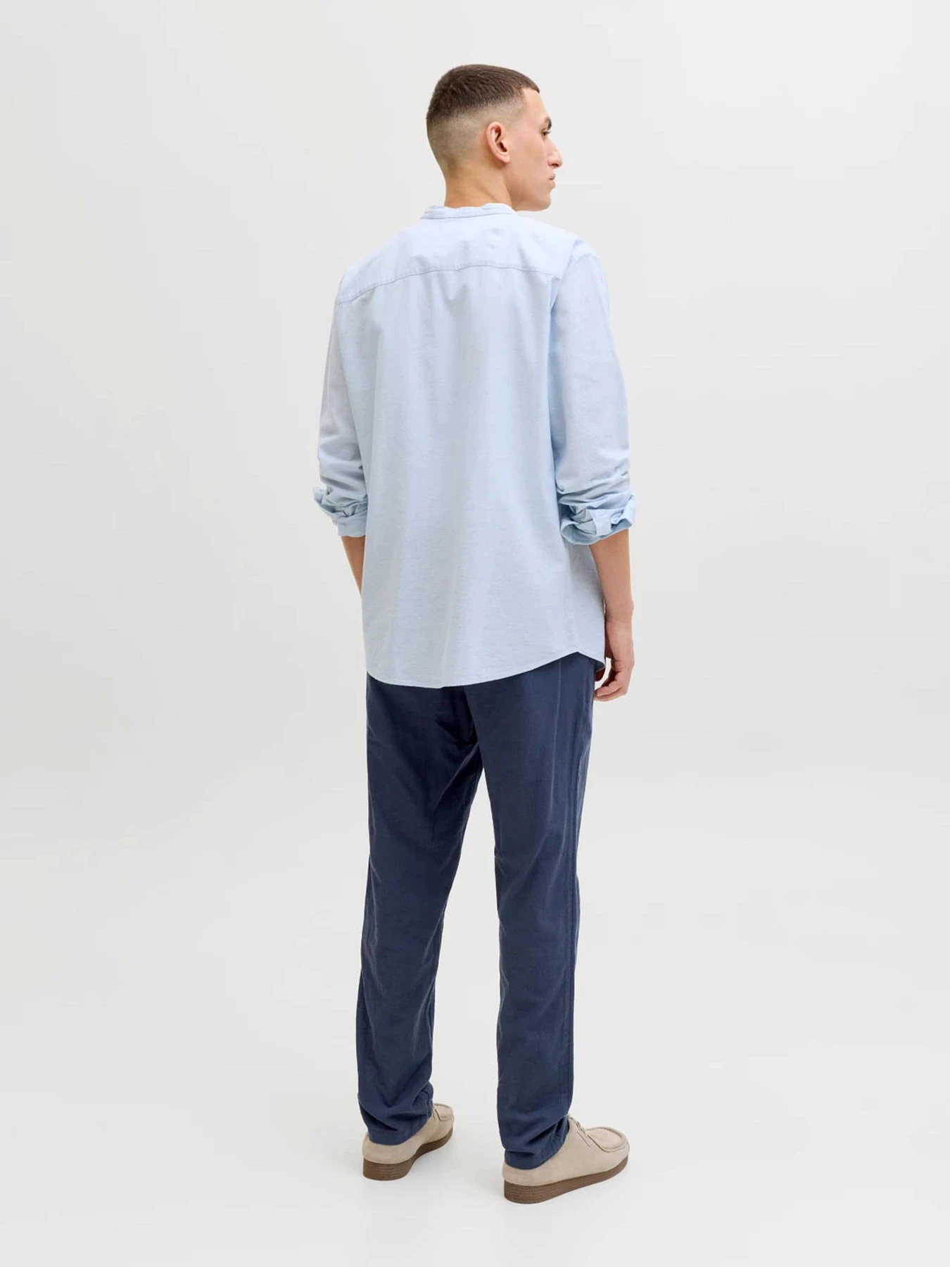 Брюки JACK & JONES TACE SUMMER LINEN BLEND CHINO модель 12248604_Navy Blazer Фото