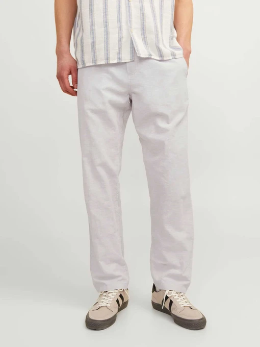 Брюки JACK & JONES KANE SUMMER LINEN BLEND JOGGER модель 12248606_Crockery MELANGE Фото