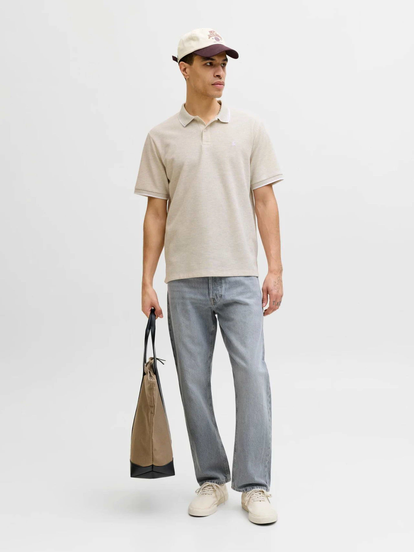 Футболки и поло JACK & JONES AUSTIN POLO модель 12268130_Antique White Play & Melan Футболки и поло JACK & JONES AUSTIN POLO модель 12268130_Antique White Play & Melan Фото