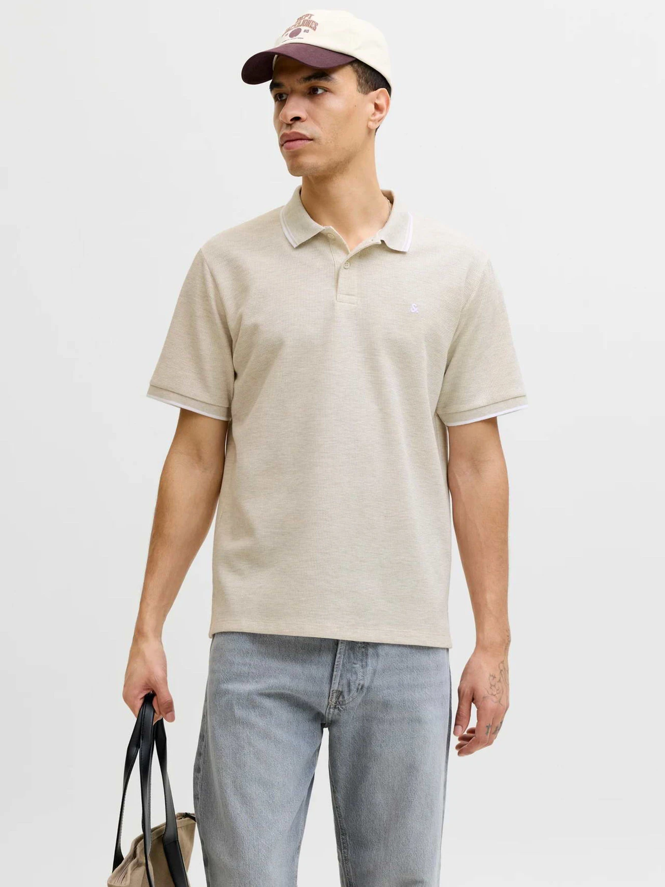 Футболки и поло JACK & JONES AUSTIN POLO модель 12268130_Antique White Play & Melan Футболки и поло JACK & JONES AUSTIN POLO модель 12268130_Antique White Play & Melan Фото