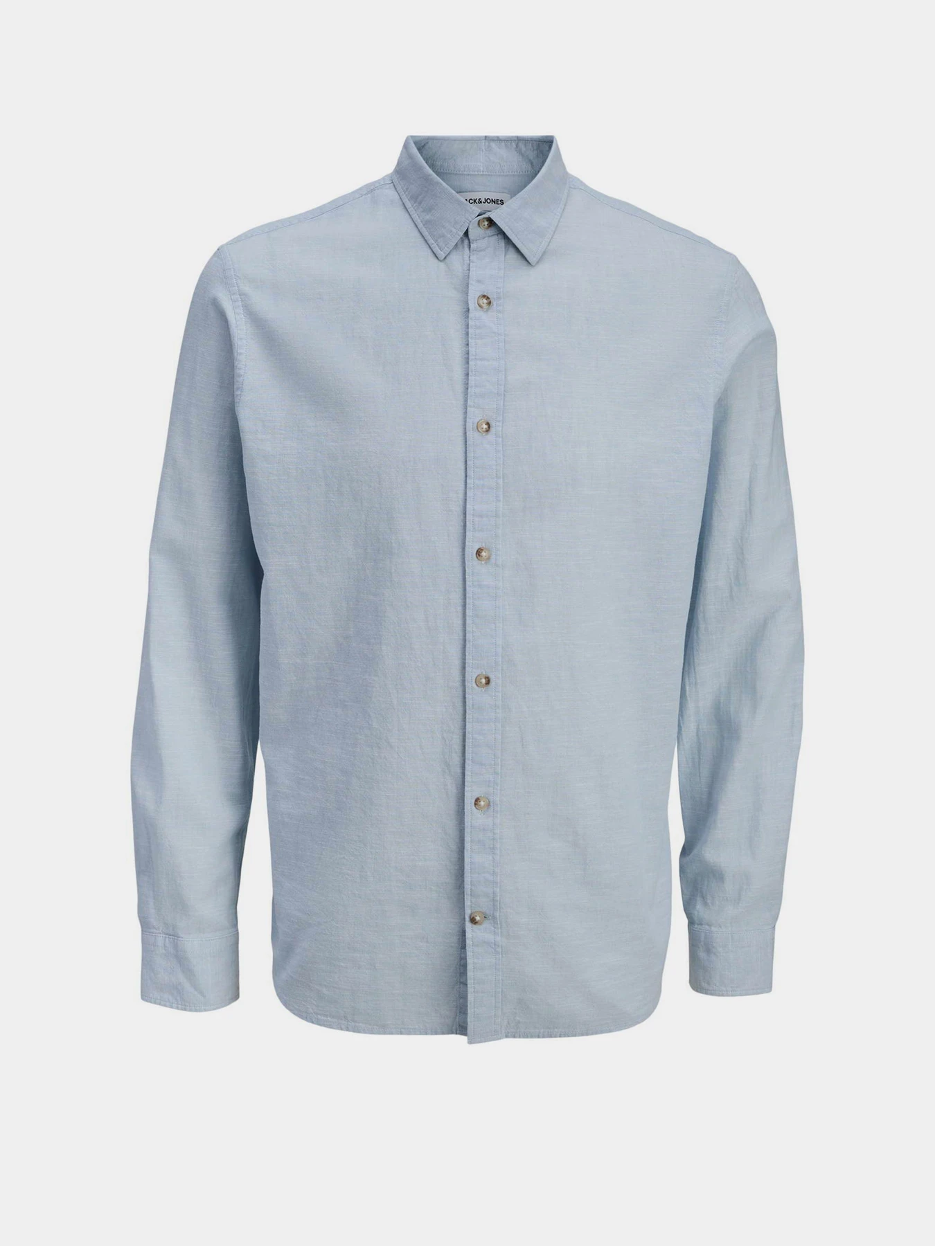 Рубашки JACK & JONES SUMMER LINEN BLEND SHIRT модель 12289174_Celestial Blue Фото