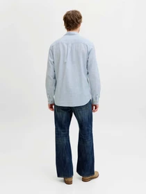 Рубашки JACK & JONES SUMMER LINEN BLEND SHIRT модель 12289174_Celestial Blue Фото