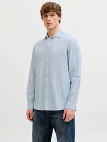 Рубашки JACK & JONES SUMMER LINEN BLEND SHIRT модель 12289174_Celestial Blue Фото