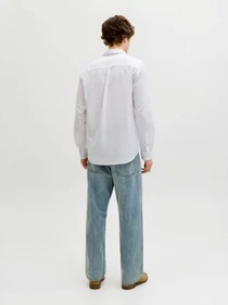 Рубашки JACK & JONES SUMMER LINEN BLEND SHIRT модель 12289174_White Фото