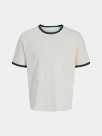 Футболки и поло JACK & JONES NANTUCKET BLANK RINGER TEE модель 12291668_Antique White W. Sycamore Фото