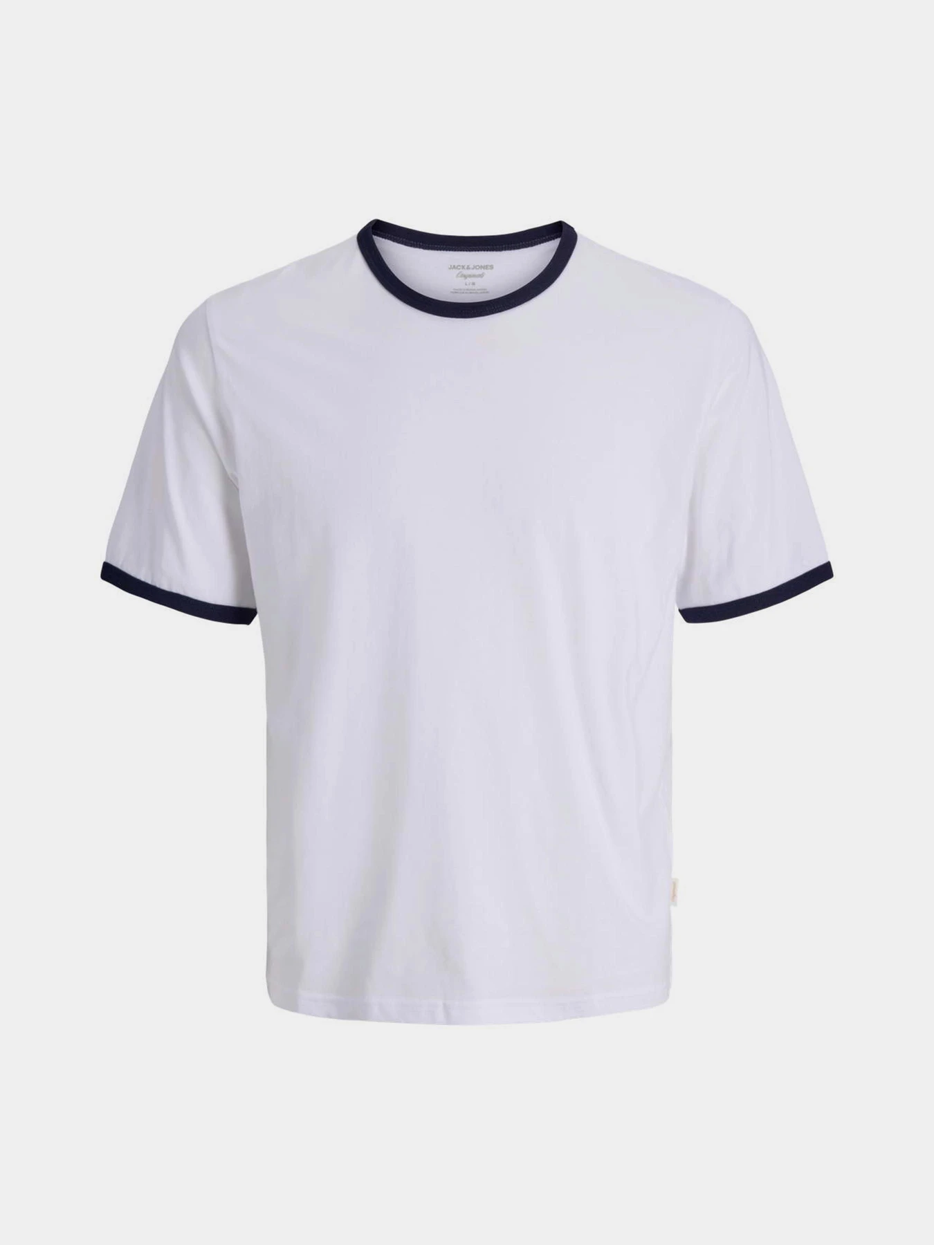 Футболки и поло JACK & JONES NANTUCKET BLANK RINGER TEE модель 12291668_Bright White Фото