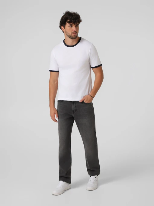 Бавовняна Чоловіча Футболка JACK & JONES NANTUCKET BLANK RINGER TEE фото 2