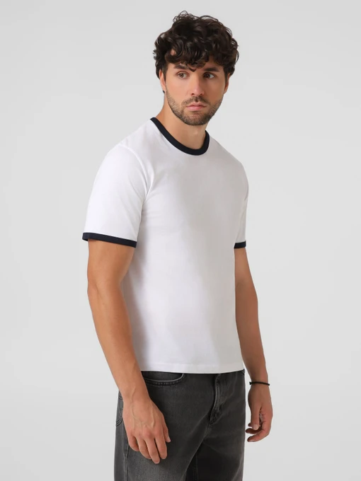 Футболки и поло JACK & JONES NANTUCKET BLANK RINGER TEE модель 12291668_Bright White Фото