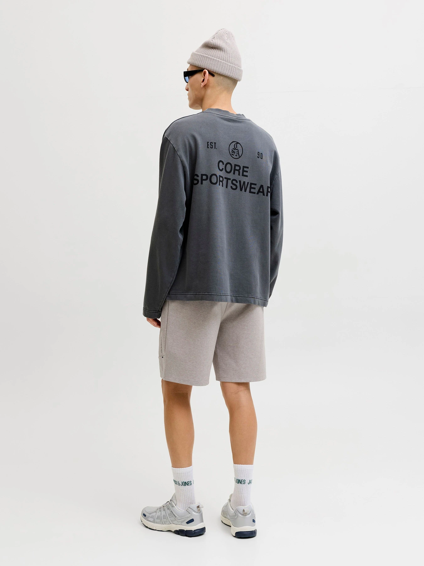 Шорти JACK & JONES GORDON BASE SWEAT SHORTS модель 12288632_Light Grey Melange Фото