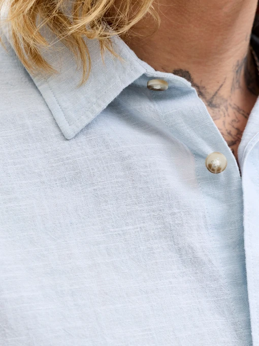 Чоловіча Сорочка повсякденна JACK & JONES SUMMER LINEN BLEND SHIRT фото 2