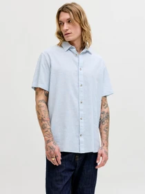 Сорочки JACK & JONES SUMMER LINEN BLEND SHIRT модель 12289160_Celestial Blue Фото