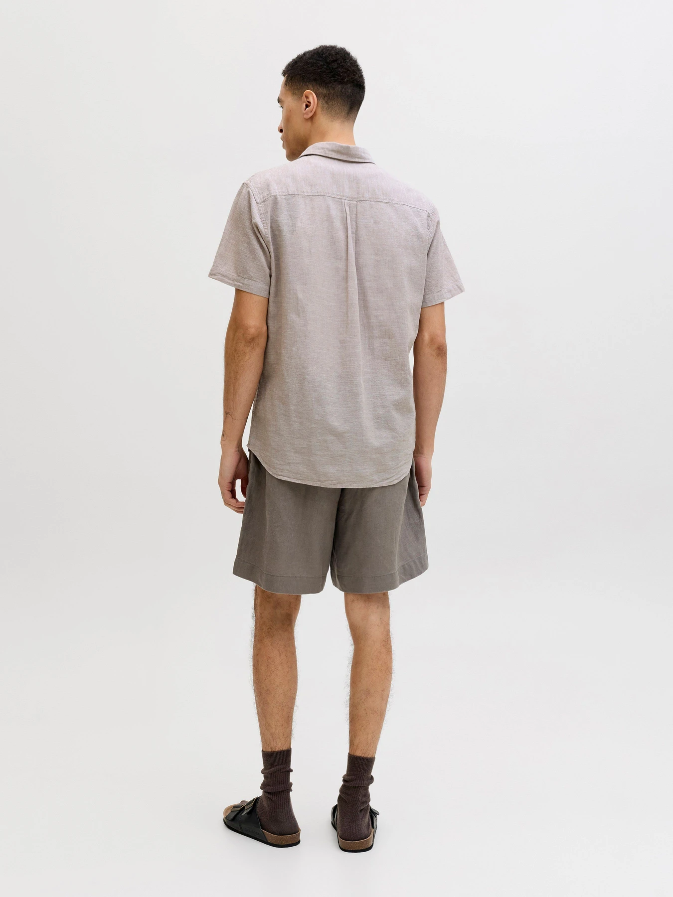Рубашки JACK & JONES SUMMER LINEN BLEND SHIRT модель 12289160_String Рубашки JACK & JONES SUMMER LINEN BLEND SHIRT модель 12289160_String Фото