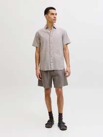 Рубашки JACK & JONES SUMMER LINEN BLEND SHIRT модель 12289160_String Фото