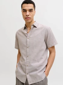 Рубашки JACK & JONES SUMMER LINEN BLEND SHIRT модель 12289160_String Фото