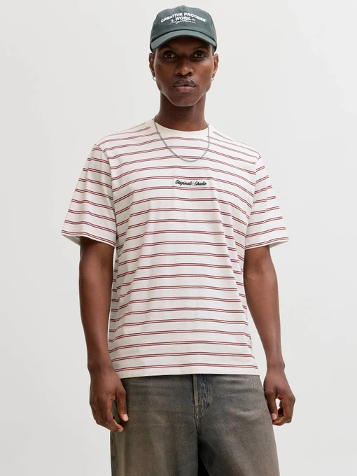 Футболки і поло JACK & JONES NORREBRO STRIPE TEE модель 12291021_Cabernet Фото