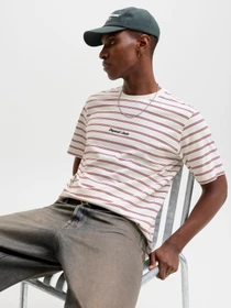 Футболки і поло JACK & JONES NORREBRO STRIPE TEE модель 12291021_Cabernet Фото