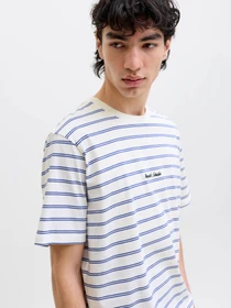 Футболки і поло JACK & JONES NORREBRO STRIPE TEE модель 12291021_Cloud Dancer Фото