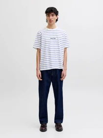 Футболки і поло JACK & JONES NORREBRO STRIPE TEE модель 12291021_Cloud Dancer Фото