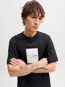 Футболки і поло JACK & JONES NORREBRO PHOTO TEE модель 12291022_Black Main2 26 Фото