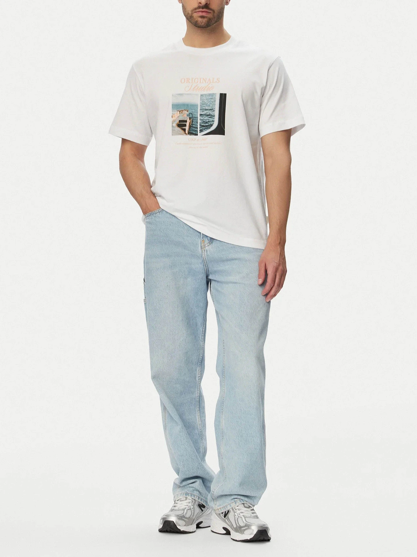 Футболки и поло JACK & JONES NORREBRO PHOTO TEE модель 12291022_Bright White Main2 26 Фото