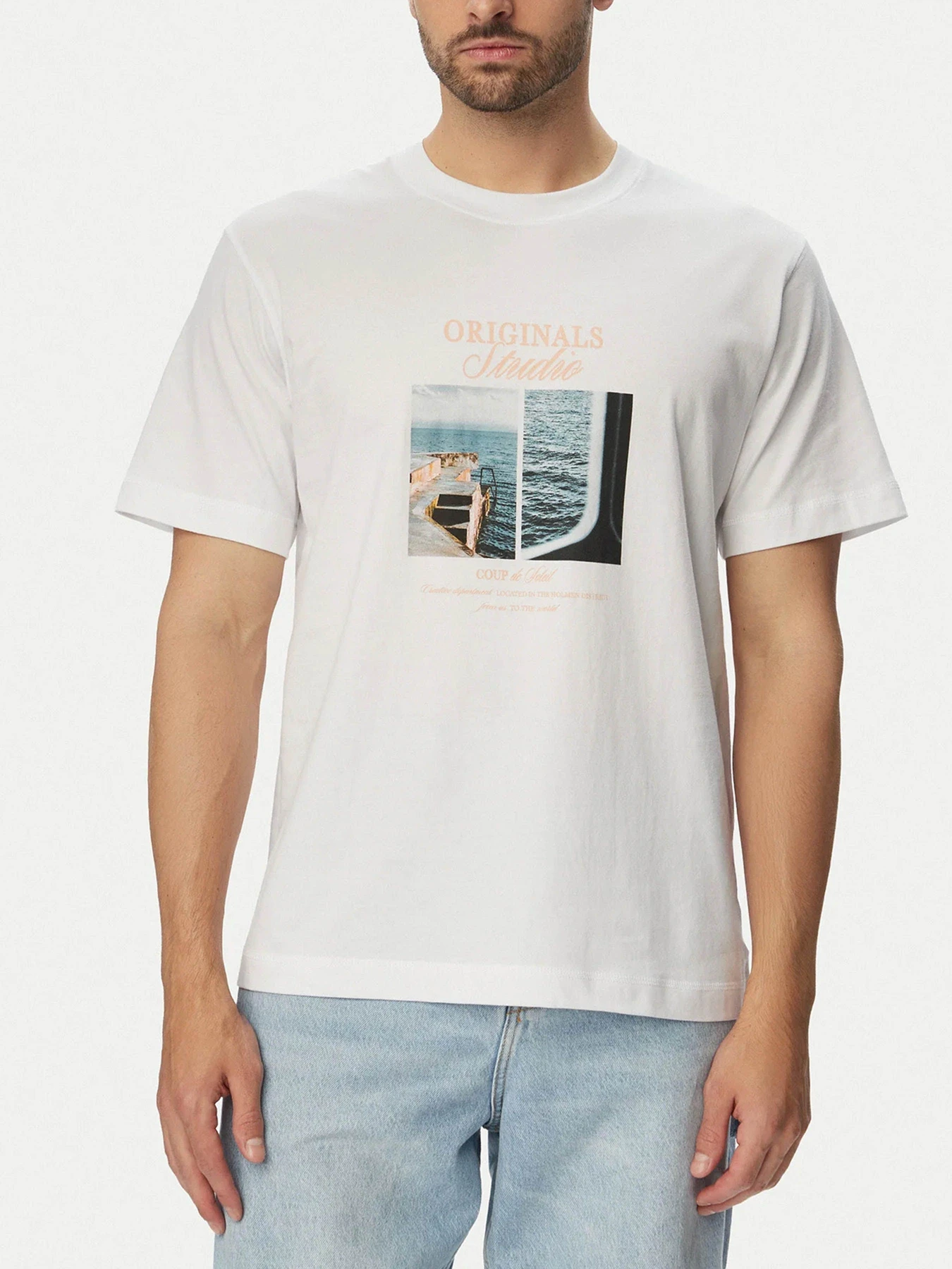 Футболки и поло JACK & JONES NORREBRO PHOTO TEE модель 12291022_Bright White Main2 26 Фото
