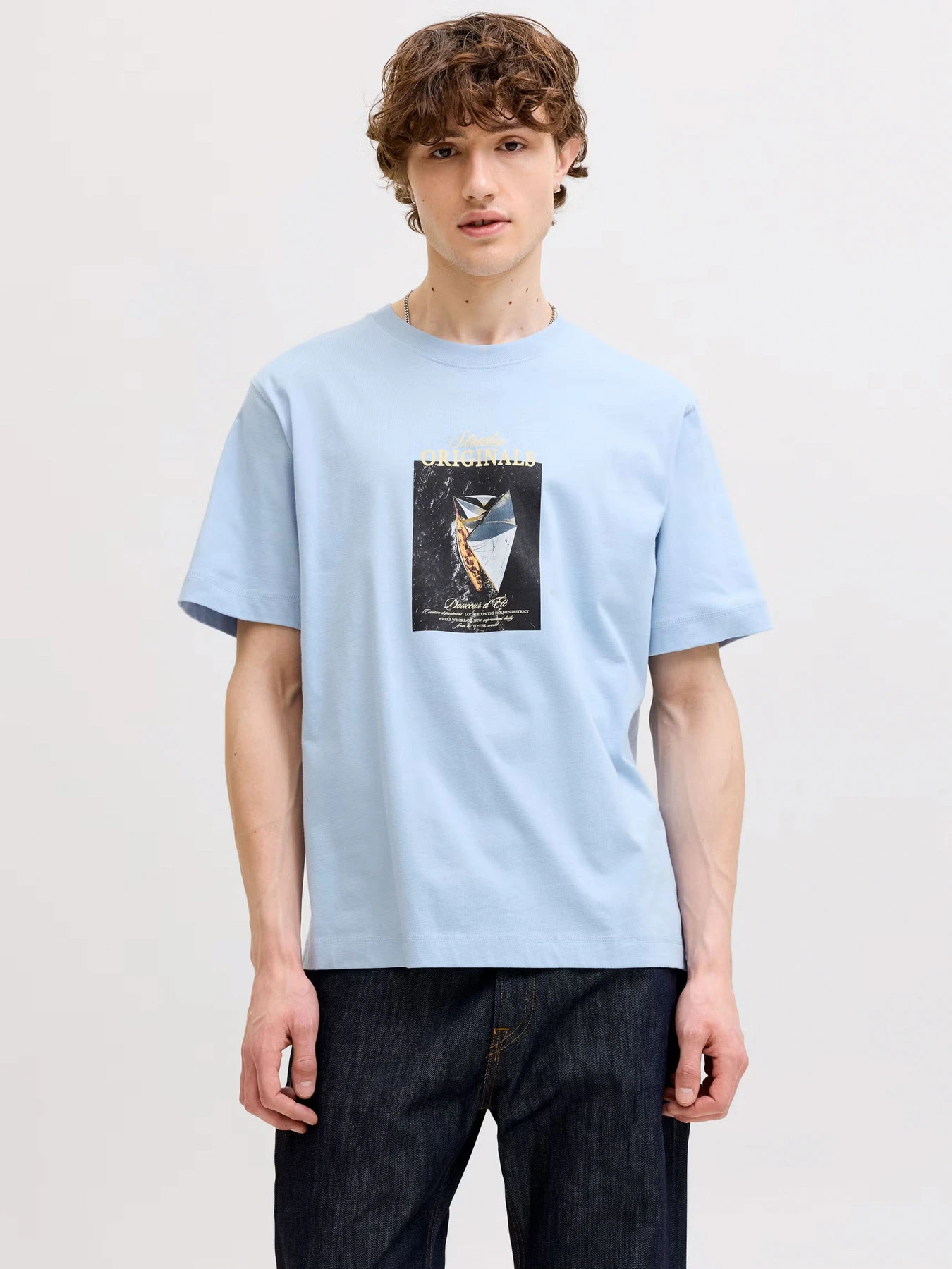 Футболки и поло JACK & JONES NORREBRO PHOTO TEE модель 12291022_Cashmere Blue Main2 26 Футболки и поло JACK & JONES NORREBRO PHOTO TEE модель 12291022_Cashmere Blue Main2 26 Фото