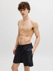 Одяг для пляжу JACK & JONES MAUI WAVE LOGO SWIM SHORTS модель 12291391_Black Фото