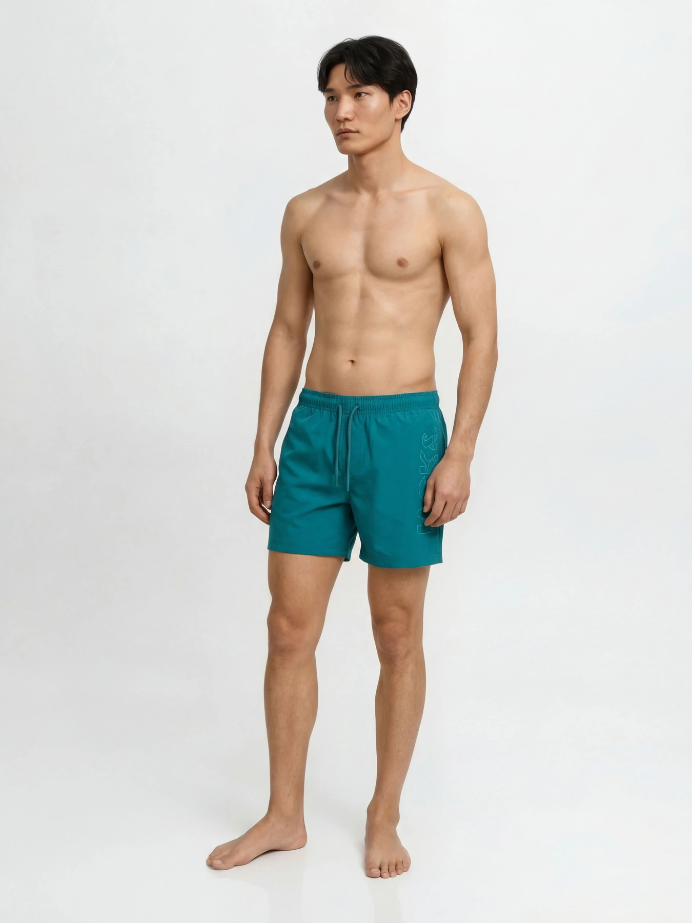 Одяг для пляжу JACK & JONES MAUI WAVE LOGO SWIM SHORTS модель 12291391_Colonial Blue Фото