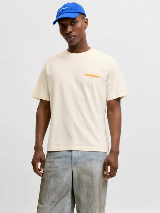 Футболки і поло JACK & JONES RIVIERA BACK PHOTO TEE модель 12295161_Antique White Фото