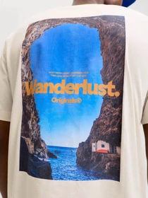 Футболки и поло JACK & JONES RIVIERA BACK PHOTO TEE модель 12295161_Antique White Фото