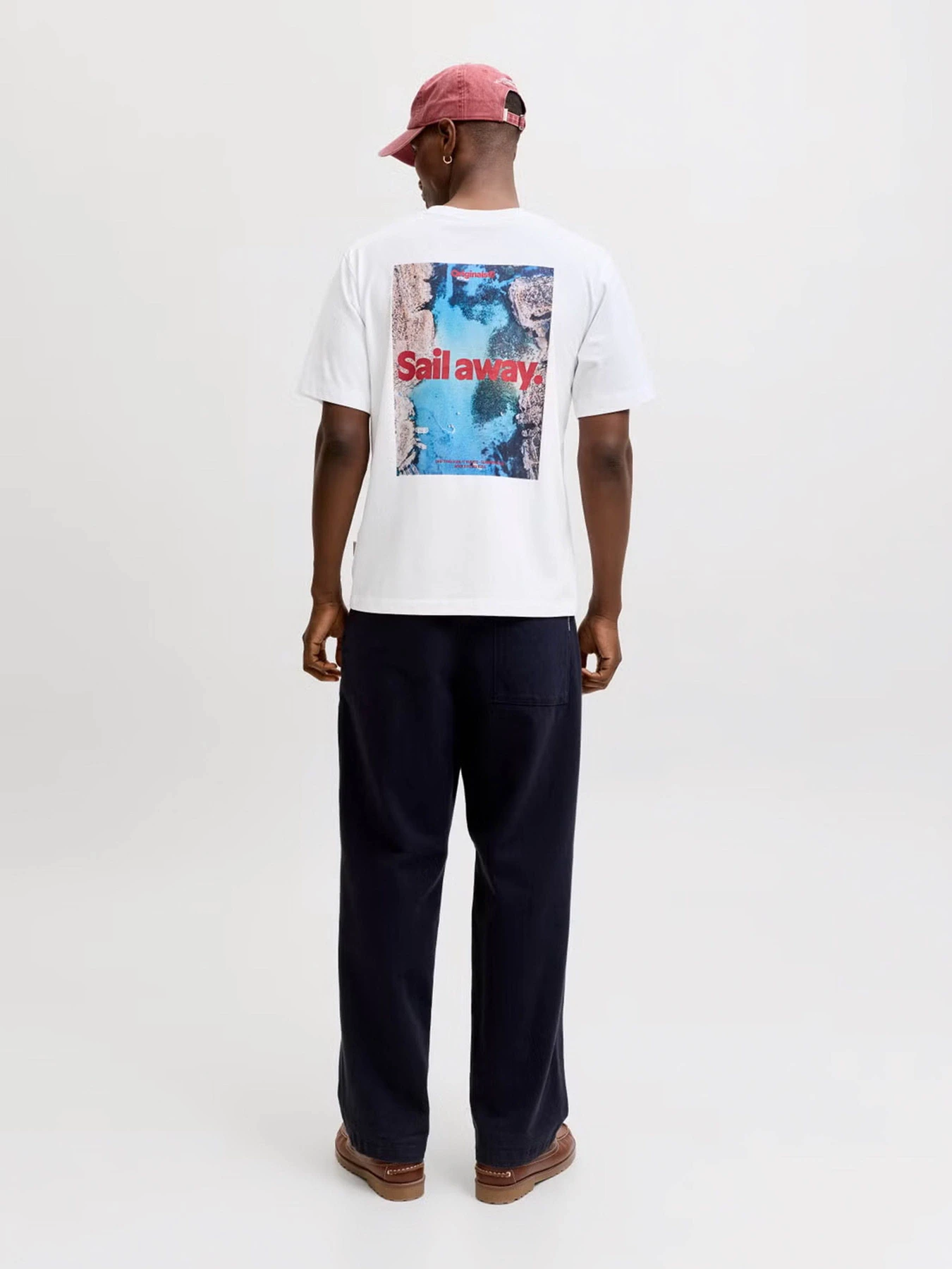 Футболки и поло JACK & JONES RIVIERA BACK PHOTO TEE модель 12295161_Bright White Фото