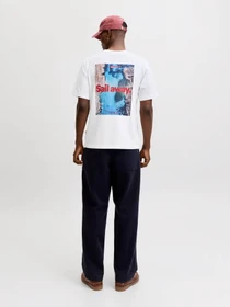 Футболки и поло JACK & JONES RIVIERA BACK PHOTO TEE модель 12295161_Bright White Фото