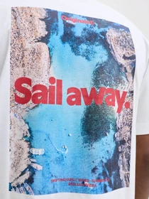 Футболки и поло JACK & JONES RIVIERA BACK PHOTO TEE модель 12295161_Bright White Фото