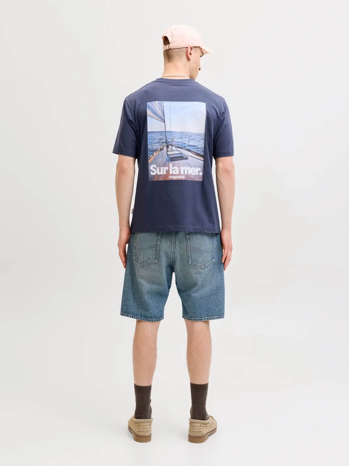 Футболки і поло JACK & JONES RIVIERA BACK PHOTO TEE модель 12295161_Odyssey Gray Фото