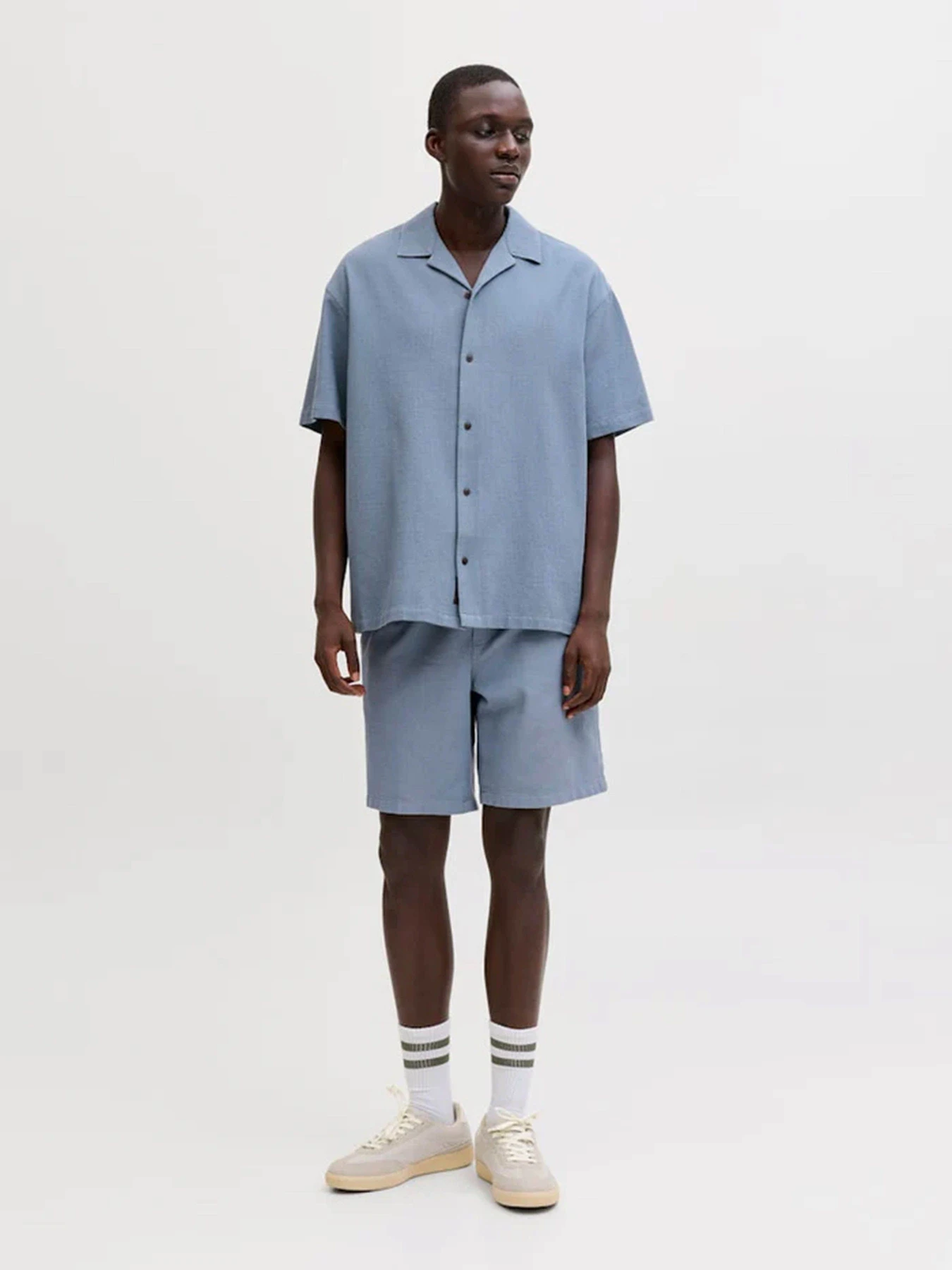 Сорочки JACK & JONES GLOBAL WAFFLE RESORT SHIRT модель 12295551_Blue Mirage Сорочки JACK & JONES GLOBAL WAFFLE RESORT SHIRT модель 12295551_Blue Mirage Фото