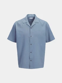 Сорочки JACK & JONES GLOBAL WAFFLE RESORT SHIRT модель 12295551_Blue Mirage Фото