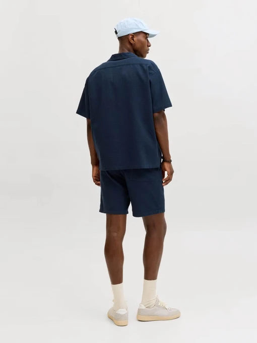 Бавовняна Чоловіча Сорочка повсякденна JACK & JONES GLOBAL WAFFLE RESORT SHIRT фото 2