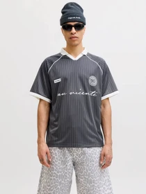 Футболки и поло JACK & JONES ETERNA FOOTBALL POLO модель 12295605_Asphalt Фото