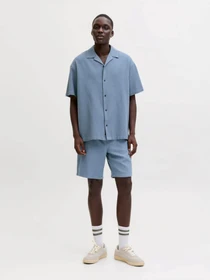 Шорты JACK & JONES JAIDEN WAFFLE RESORT SHORT модель 12295862_Blue Mirage Фото