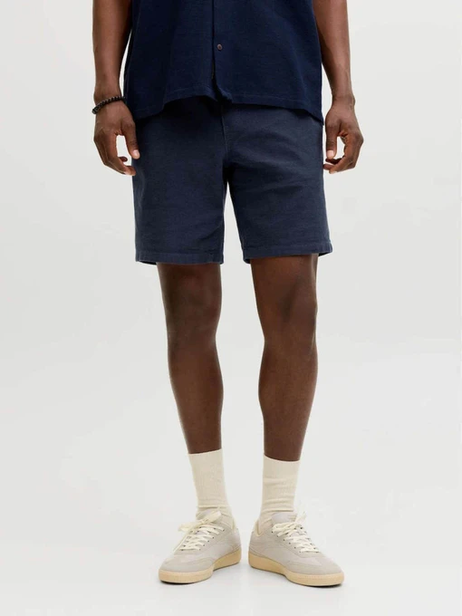 Шорти JACK & JONES JAIDEN WAFFLE RESORT SHORT модель 12295862_Navy Blazer Фото