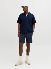 Шорти JACK & JONES JAIDEN WAFFLE RESORT SHORT модель 12295862_Navy Blazer Фото
