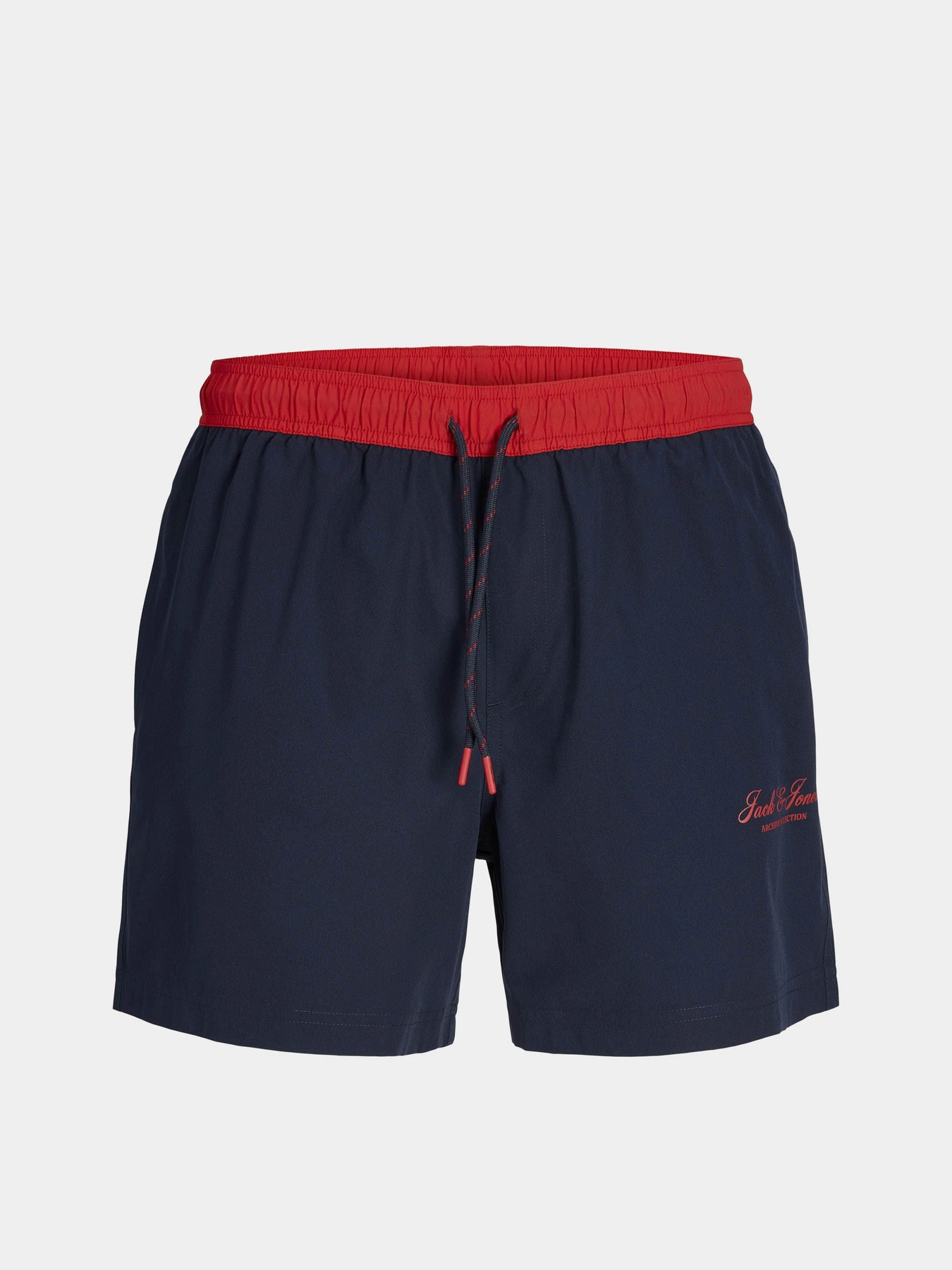Одежда для пляжа JACK & JONES MAUI ARCHIVE SWIM SHORTS модель 12296324_Navy Blazer TRUE RED Одежда для пляжа JACK & JONES MAUI ARCHIVE SWIM SHORTS модель 12296324_Navy Blazer TRUE RED Фото
