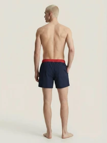 Одежда для пляжа JACK & JONES MAUI ARCHIVE SWIM SHORTS модель 12296324_Navy Blazer TRUE RED Фото