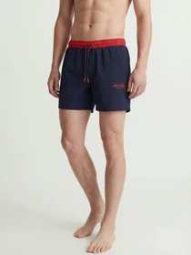 Одяг для пляжу JACK & JONES MAUI ARCHIVE SWIM SHORTS модель 12296324_Navy Blazer TRUE RED Фото
