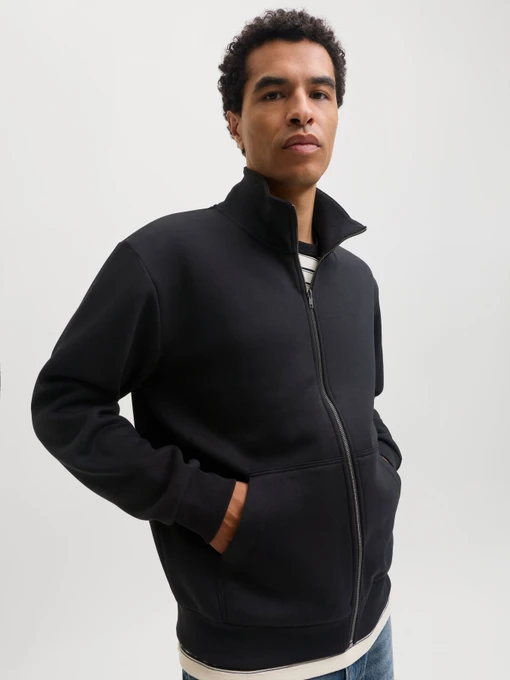 Худи и свитшоты JACK & JONES BRADLEY SWEAT ZIP модель 12298690_Black Фото