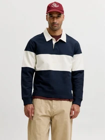 Футболки и поло JACK & JONES FREDERIKSBERG BLOCKING SWEAT P модель 12300045_Sky Captain Фото