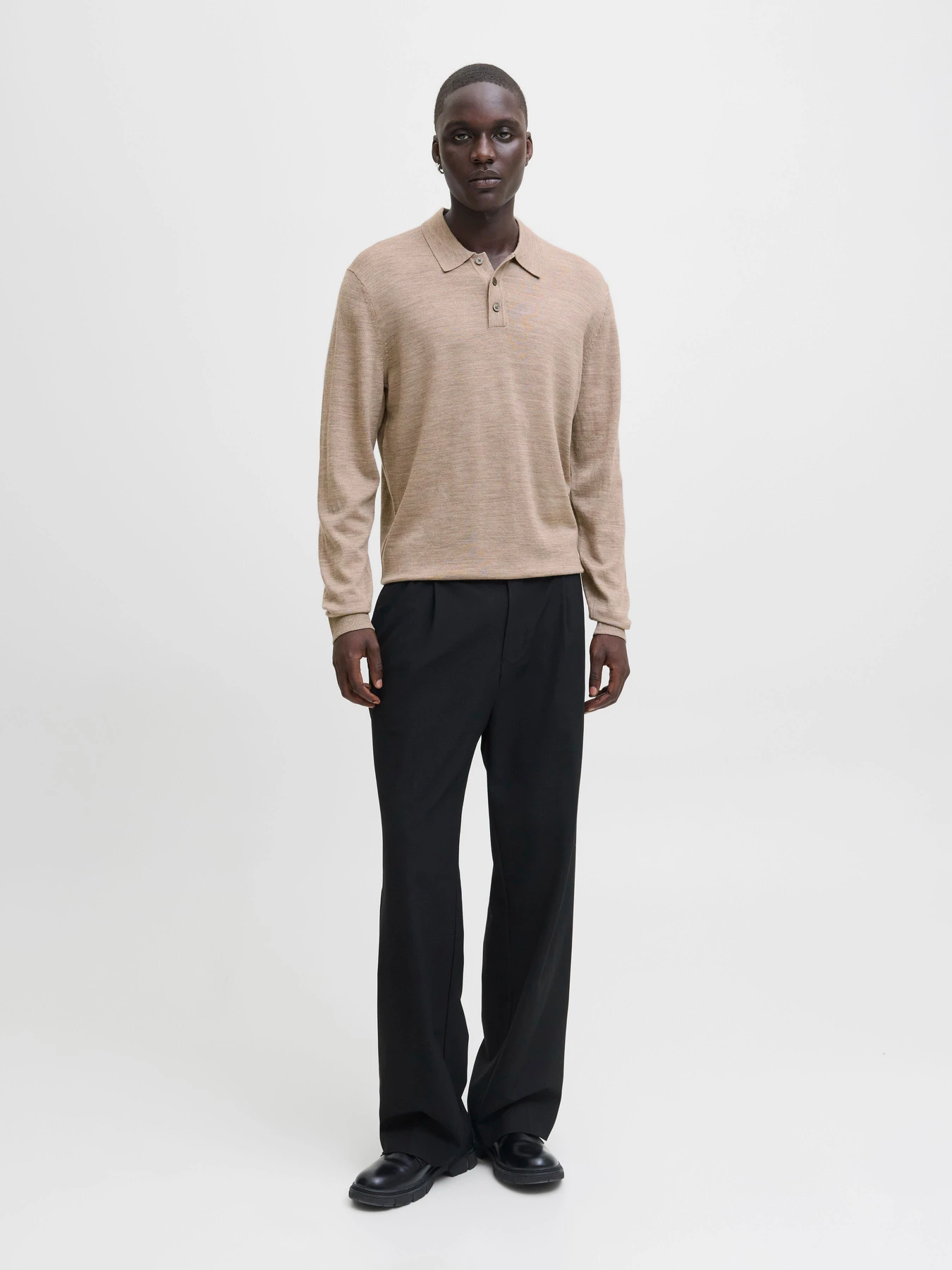 Футболки и поло JACK & JONES BLAMERINO KNIT POLO модель 12281757_Greige Melange Футболки и поло JACK & JONES BLAMERINO KNIT POLO модель 12281757_Greige Melange Фото