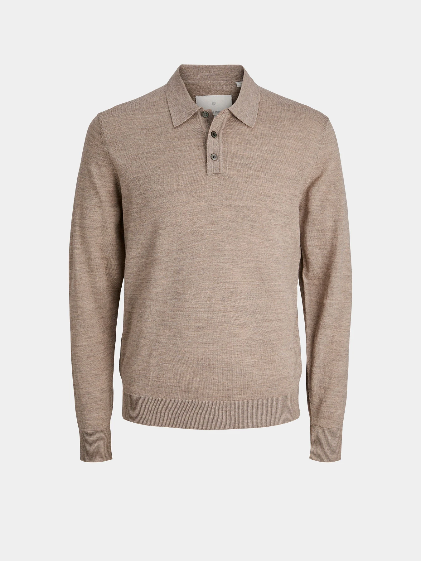 Футболки и поло JACK & JONES BLAMERINO KNIT POLO модель 12281757_Greige Melange Футболки и поло JACK & JONES BLAMERINO KNIT POLO модель 12281757_Greige Melange Фото
