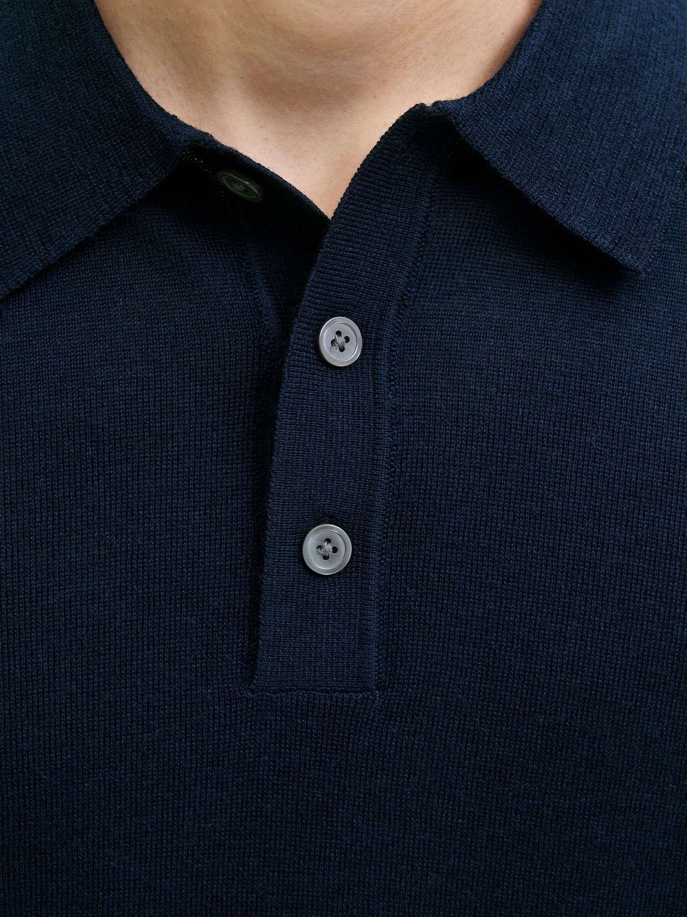 Футболки и поло JACK & JONES BLAMERINO KNIT POLO модель 12281757_Night Sky Футболки и поло JACK & JONES BLAMERINO KNIT POLO модель 12281757_Night Sky Фото